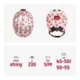 Шлем велосипедный детский Abus Smiley 3.0 LED розово-клубничный, 50-55, Розовый — фото 5