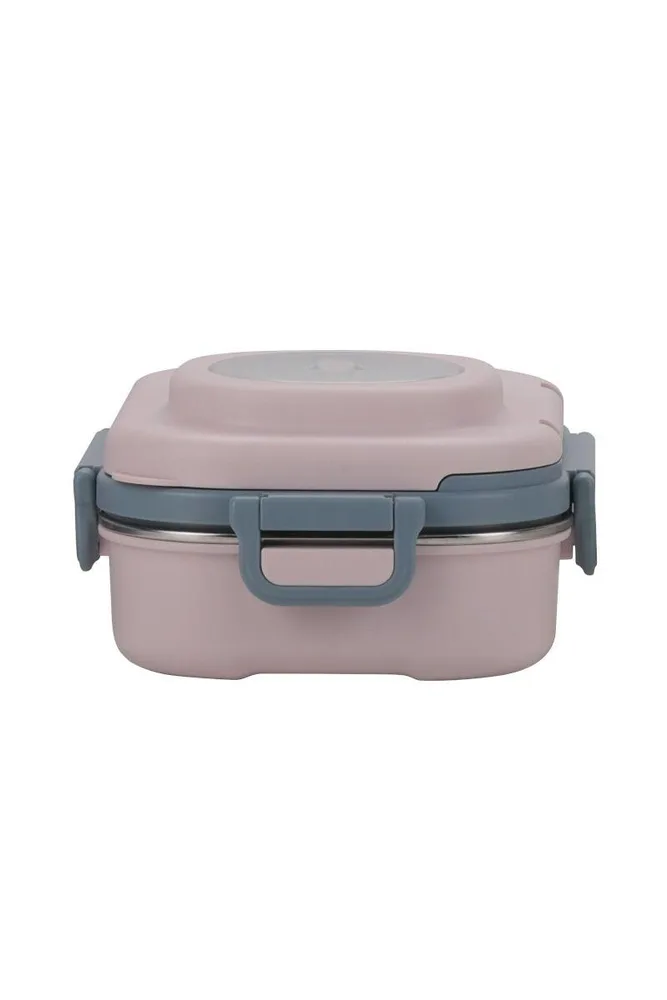 Uzspace Контейнер для еды Lunch Box 8021 600 мл, 600 ml, Розовый