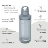 Бутылка для воды бидон спортивный из тритана Kambukka Reno 500 мл Grey — фото 2