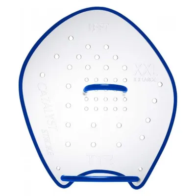 Лопатки для плавания TYR Catalyst Stroke Paddles clear/navy LCATSTK, размер XXL