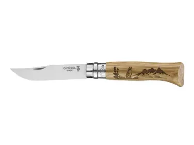 Opinel Нож складной с дубовой рукоятью и гравировкой Animalia Сурок №08