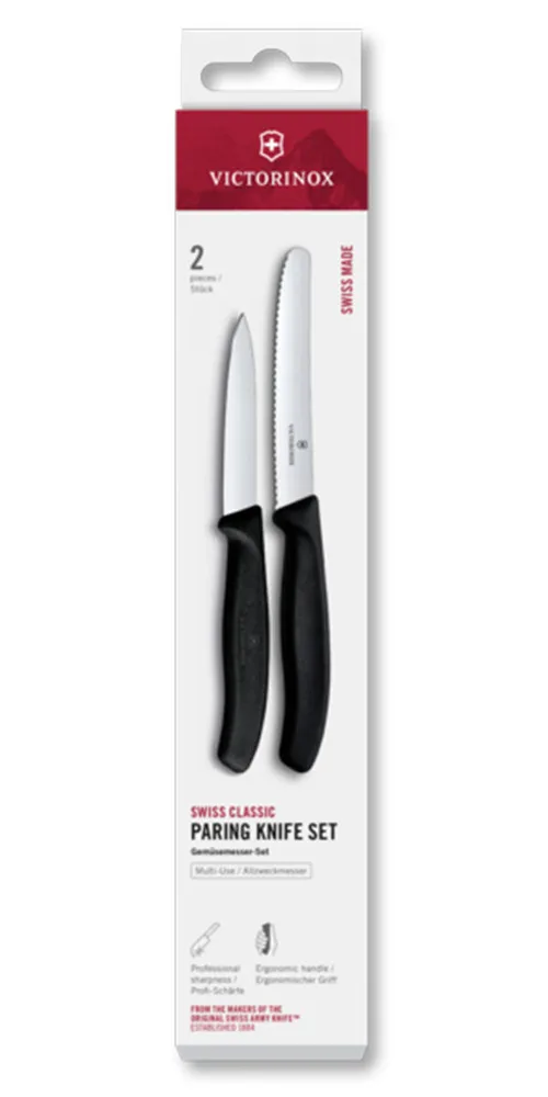 Victorinox Набор из 2 ножей гладкий и зубчатый 8 см и 11 см Swiss Classic