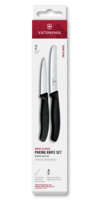 Victorinox Набор из 2 ножей гладкий и зубчатый 8 см и 11 см Swiss Classic
