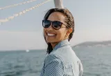 Солнцезащитные очки Knockaround Imperial фиолетовые с поляризацией — фото 6