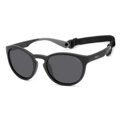 Солнцезащитные очки Polaroid PLD 7050/S 003 чёрные с поляризацией, 52 мм