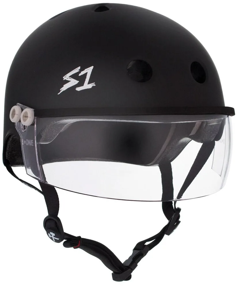 Шлем S-One Lifer Visor чёрный матовый с козырьком