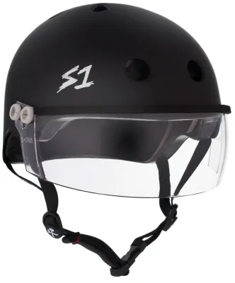 Шлем S-One Lifer Visor чёрный матовый с козырьком