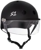 Шлем S-One Lifer Visor чёрный матовый с козырьком — фото 1