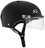 Шлем S-One Lifer Visor чёрный матовый с козырьком — фото 3