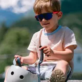 Детские солнцезащитные очки Julbo Fury Mini серо-оранжевые — фото 5