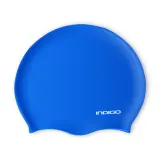 Indigo Sports Шапочка для плавания INDIGO силиконовая для длинных волос, Синий — фото 2