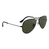 Солнцезащитные очки Ray-Ban Aviator Classic чёрные, зелёные линзы — фото 7