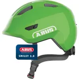 Шлем велосипедный детский Abus Smiley 3.0, глянцевый зеленый — фото 1