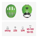 Шлем велосипедный детский Abus Smiley 3.0, глянцевый зеленый — фото 5