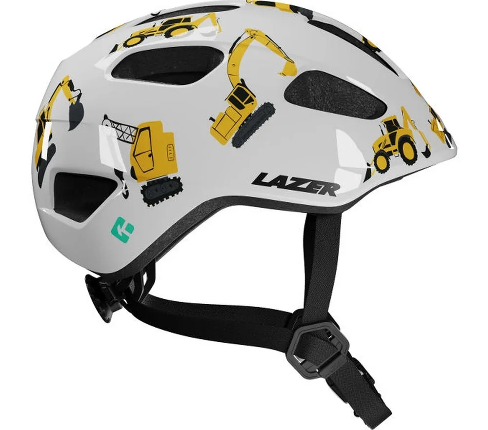 Шлем велосипедный детский Lazer Pnut 2.0 KinetiCore Diggers белый