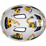 Шлем велосипедный детский Lazer Pnut 2.0 KinetiCore Diggers белый — фото 3