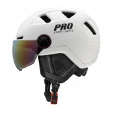 Pro Sport Lights Шлем для скоростного электровелосипеда с визором и накладками на уши, белый — фото 1