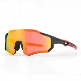 Велосипедные очки ROCKBROS UV400 (10182) черно-красные — фото 1
