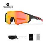 Велосипедные очки ROCKBROS UV400 (10182) черно-красные — фото 2