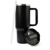 Термокружка Eurocatch Tumbler 1.2 л с ручкой, для посудомоечной машины, чёрная — фото 1