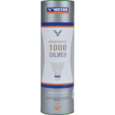Воланы нейлоновые для бадминтона Victor 1000 быстрые жёлтые, 6 шт