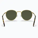 Солнцезащитные очки Ray-Ban New Round золотисто-зелёные — фото 5