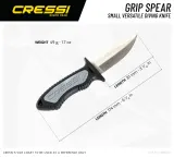 Нож для дайвинга Cressi Grip маленький — фото 5