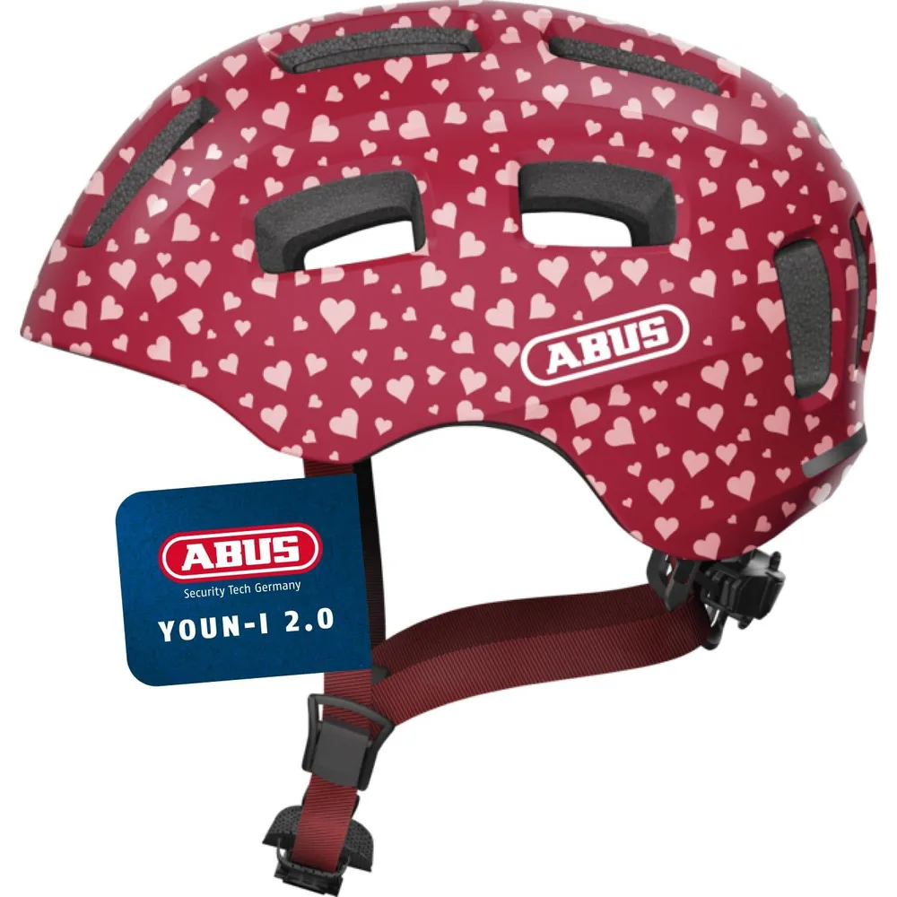 Велосипедный шлем Abus Youn-I 2.0 вишнёвое сердце S 48-54 см