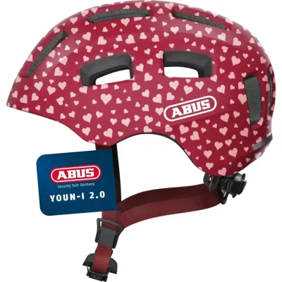 Велосипедный шлем Abus Youn-I 2.0 вишнёвое сердце S 48-54 см