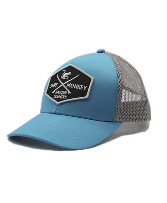 Surf Monkey Детская кепка трактор с застежкой snapback синяя/серая