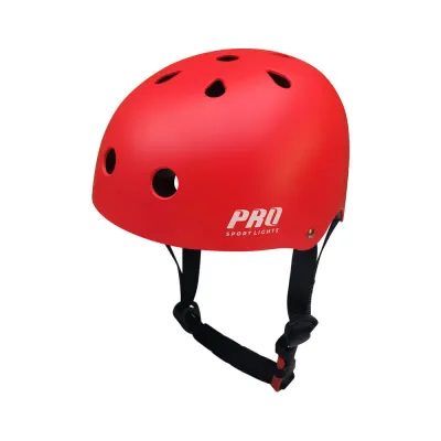 Детский велосипедный шлем Pro Sport Lights Skate, красный