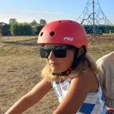 Детский велосипедный шлем Pro Sport Lights Skate, красный — фото 2