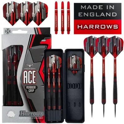 Дротики для дартса Harrows Ace со стальным наконечником, 22 г