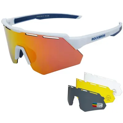 Очки спортивные Rockbros 14210006001 унисекс поляризационные бело-синие