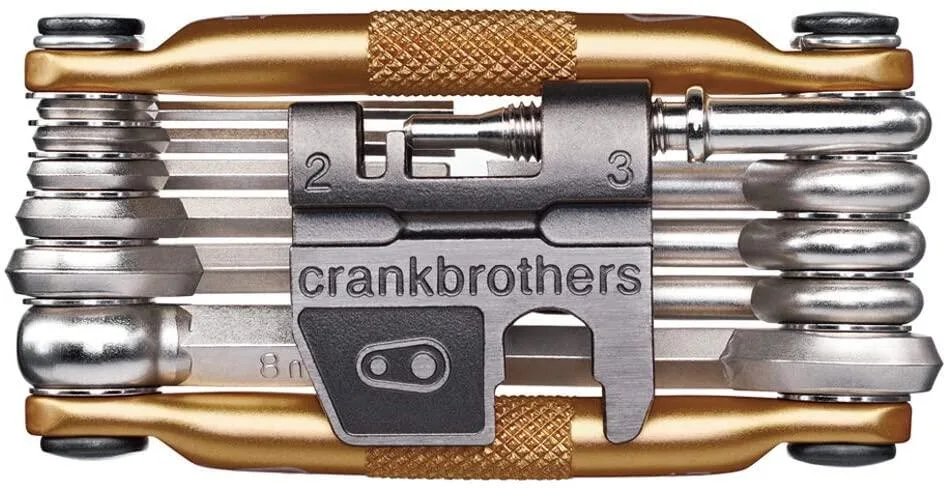 Мультитул велосипедный Crankbrothers M17 на 17 функций золотисто-чёрный