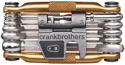 Мультитул велосипедный Crankbrothers M17 на 17 функций золотисто-чёрный