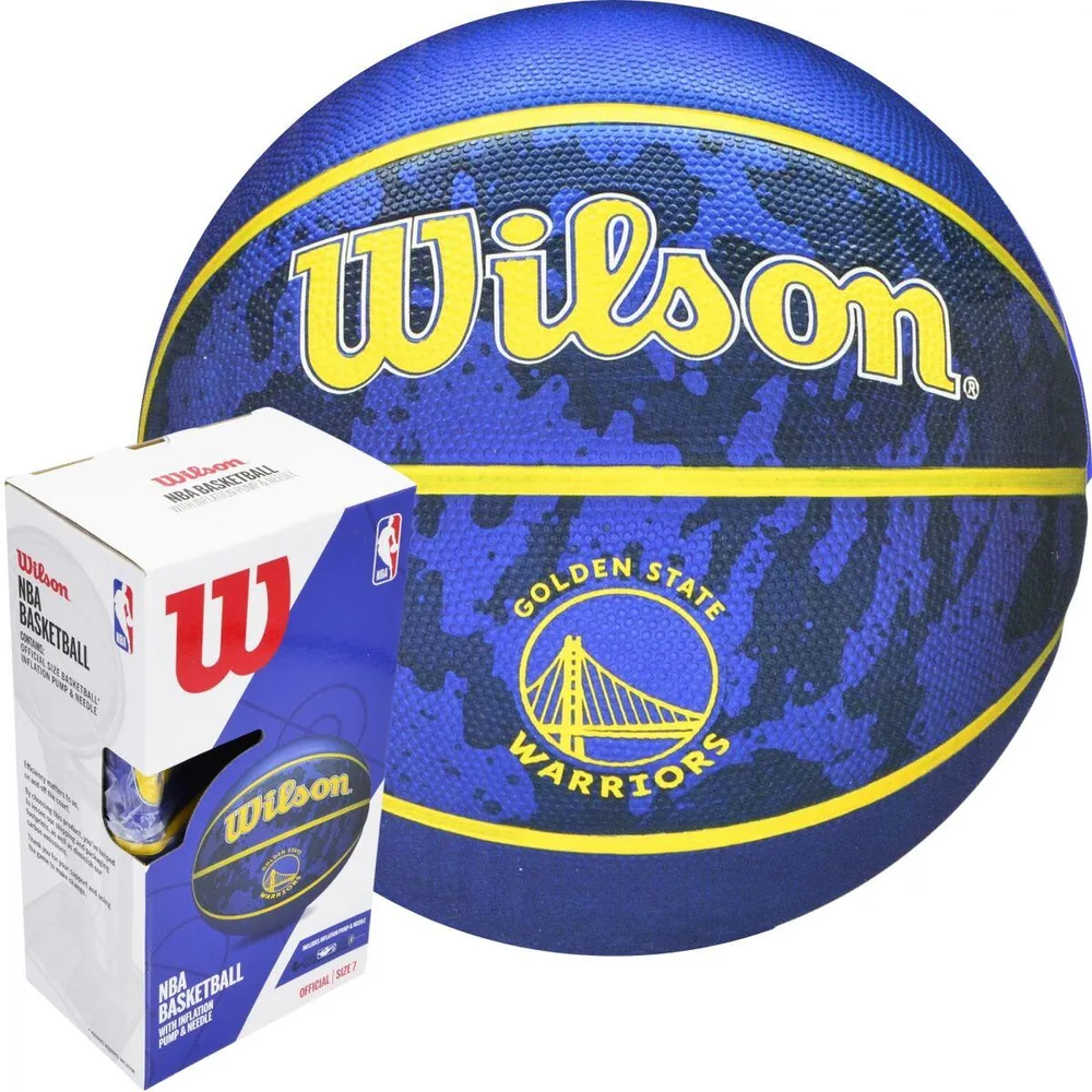 Мяч баскетбольный Wilson NBA Golden State Warriors с насосом и коробкой