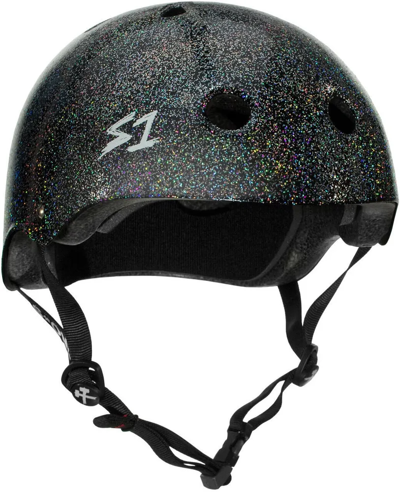 Защитный шлем S-One Mega Lifer Black Glitter, размер XL