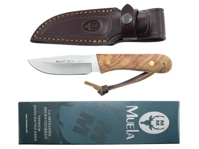 Нож охотничий бушкрафт испанский Muela Bison Olive Wood