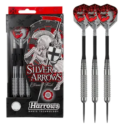 Дротики для дартса Harrows STL Silver Arrows со стальным наконечником 20 г, 3 шт