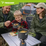 Trizand Набор туристических кастрюль-менажек со столовыми приборами 1,2 л — фото 7