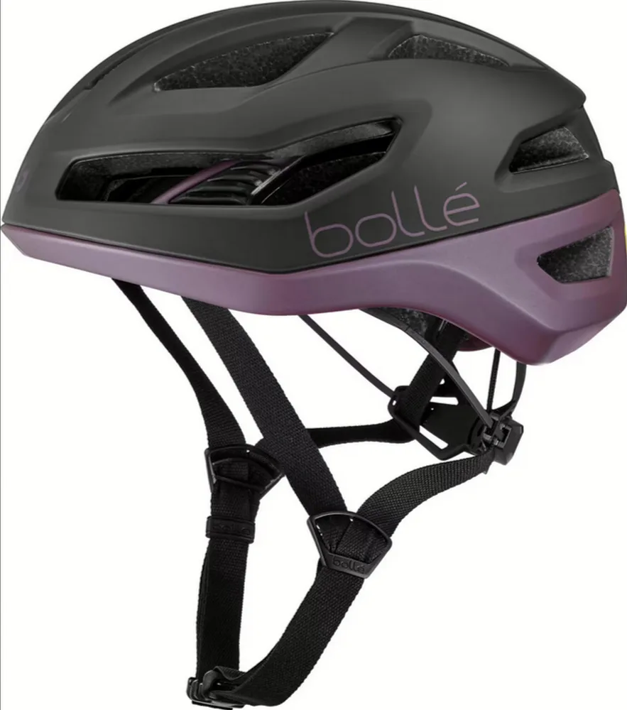 Шоссейный велосипедный шлем Bolle Eco Avio Pure Mips, чёрно-фиолетовый матовый