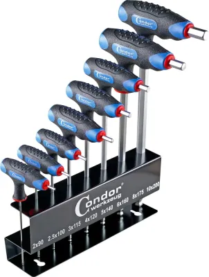 Набор шестигранных ключей с Т-образной рукояткой Condor 8 предметов 2-10 мм