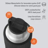 Термос вакуумный Esbit Sculptor Insulated Bottle w/Sleeve 1000 мл чёрный — фото 4