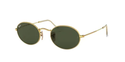 Солнцезащитные очки Ray-Ban Oval металлические зеленые