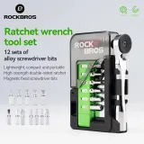 Мультитул Rockbros с трещоткой и магнитными битами 12 в 1 — фото 4