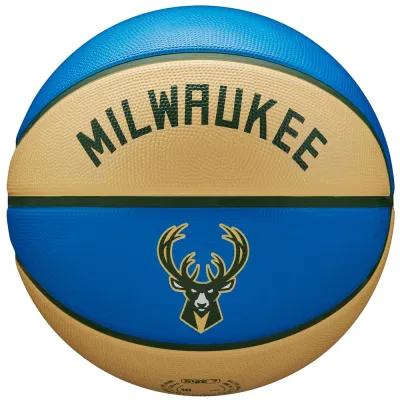 Мяч баскетбольный Wilson NBA Team City Edition Milwaukee Bucks размер 7