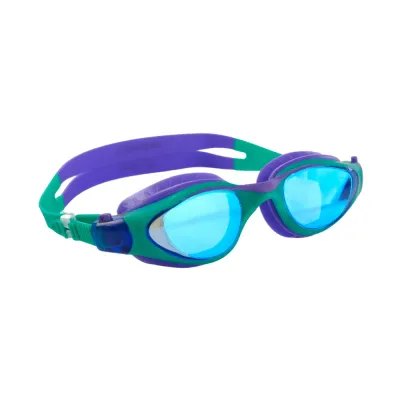 Детские зеркальные очки для плавания Crowell GS23 Splash Mirror, зелено-фиолетовые