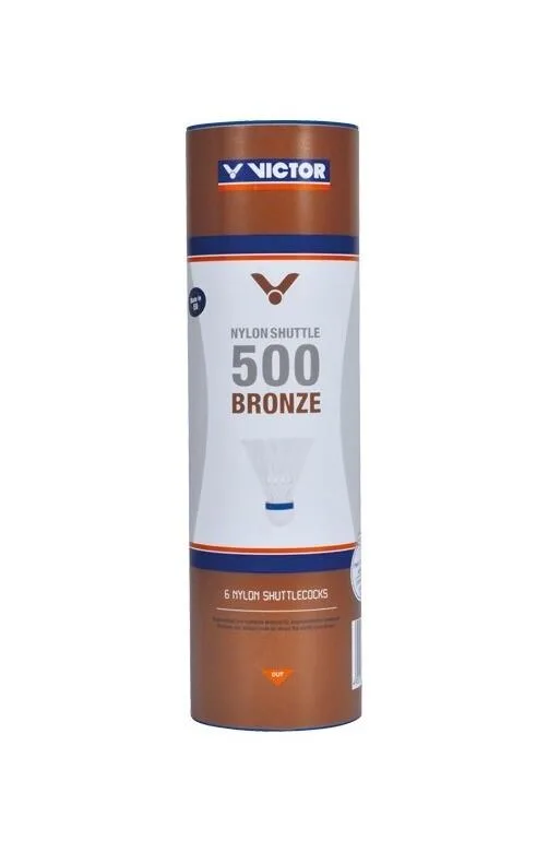 Воланы нейлоновые для бадминтона Victor 500, жёлтые, 6 шт