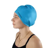 Indigo Sports Шапочка для плавания INDIGO XL силиконовая для длинных волос, Uniwersalny dziecko, Серый — фото 3